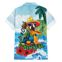 Funny Parrot Margarita Five O'clock Somewhere Family Matching Off The Shoulder Long Sleeve Dress and Hawaiian Shirt LT9 - Polynesian Pride