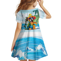 Funny Parrot Margarita Five O'clock Somewhere Family Matching Tank Maxi Dress and Hawaiian Shirt