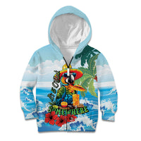 Funny Parrot Margarita Five O'clock Somewhere Kid Hoodie LT9 Zip Hoodie Blue - Polynesian Pride