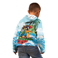 Funny Parrot Margarita Five O'clock Somewhere Kid Hoodie LT9 - Polynesian Pride