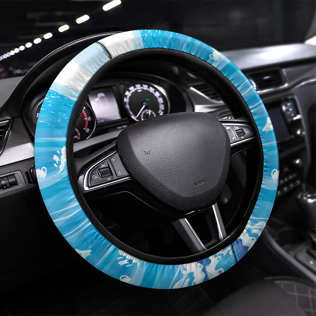Funny Parrot Margarita Five O'clock Somewhere Steering Wheel Cover LT9 Universal Fit Blue - Polynesian Pride