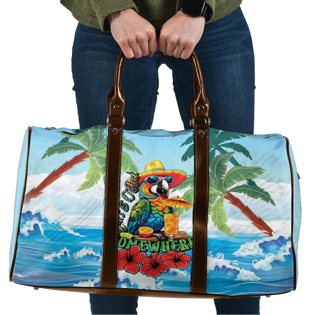 Funny Parrot Margarita Five O'clock Somewhere Travel Bag LT9 Blue - Polynesian Pride