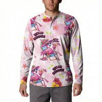 Hawaii Flamingo Hello Summer Button Sweatshirt Hawaiian Quilt Pattern