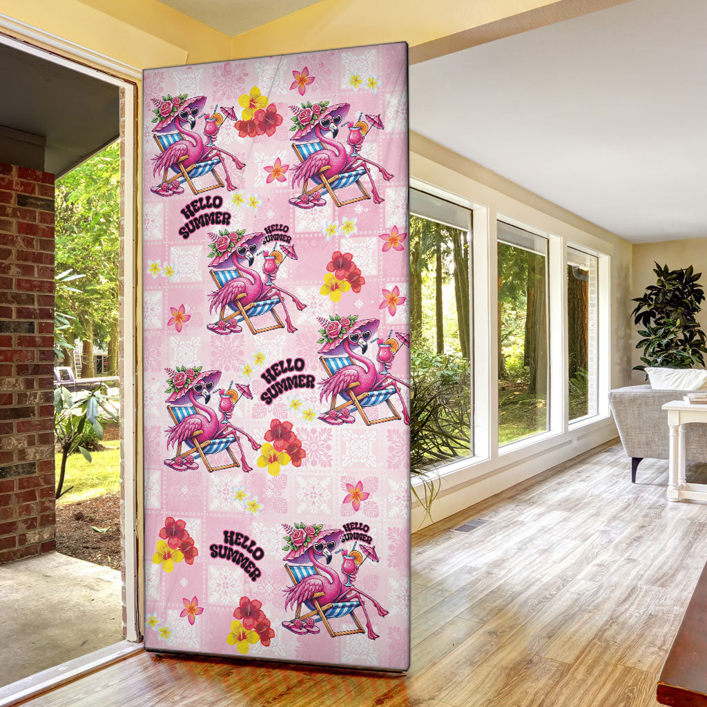 Hawaii Flamingo Hello Summer Door Cover Hawaiian Quilt Pattern LT9 - Polynesian Pride