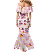 Hawaii Flamingo Hello Summer Family Matching Mermaid Dress and Hawaiian Shirt Hawaiian Quilt Pattern LT9 - Polynesian Pride