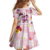 Hawaii Flamingo Hello Summer Family Matching Off The Shoulder Long Sleeve Dress and Hawaiian Shirt Hawaiian Quilt Pattern LT9 - Polynesian Pride