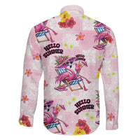 Hawaii Flamingo Hello Summer Family Matching Off The Shoulder Long Sleeve Dress and Hawaiian Shirt Hawaiian Quilt Pattern LT9 - Polynesian Pride
