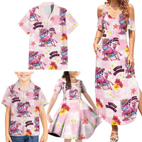 Hawaii Flamingo Hello Summer Family Matching Summer Maxi Dress and Hawaiian Shirt Hawaiian Quilt Pattern