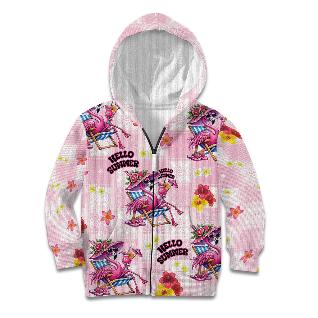 Hawaii Flamingo Hello Summer Kid Hoodie Hawaiian Quilt Pattern