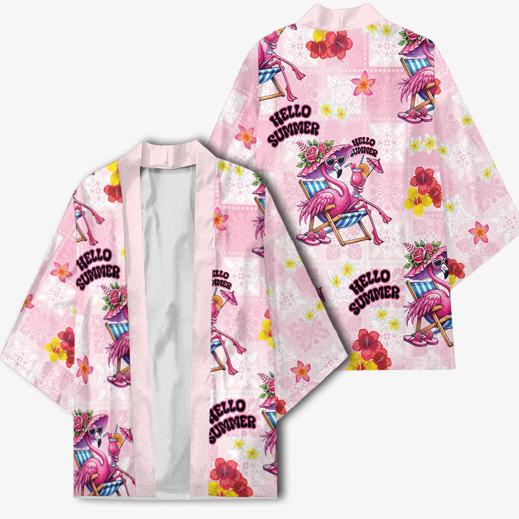 Hawaii Flamingo Hello Summer Kimono Hawaiian Quilt Pattern LT9 - Polynesian Pride