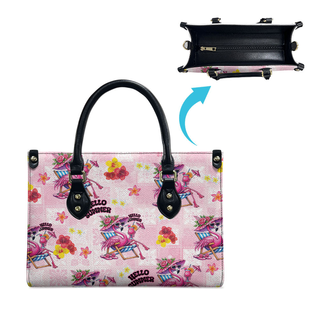 Hawaii Flamingo Hello Summer Leather Bag Hawaiian Quilt Pattern LT9 - Polynesian Pride