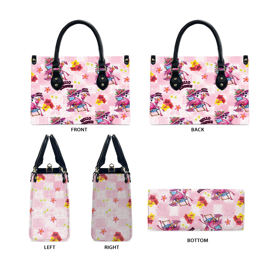 Hawaii Flamingo Hello Summer Leather Bag Hawaiian Quilt Pattern LT9 - Polynesian Pride
