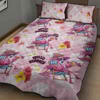 Hawaii Flamingo Hello Summer Quilt Bed Set Hawaiian Quilt Pattern LT9 - Polynesian Pride