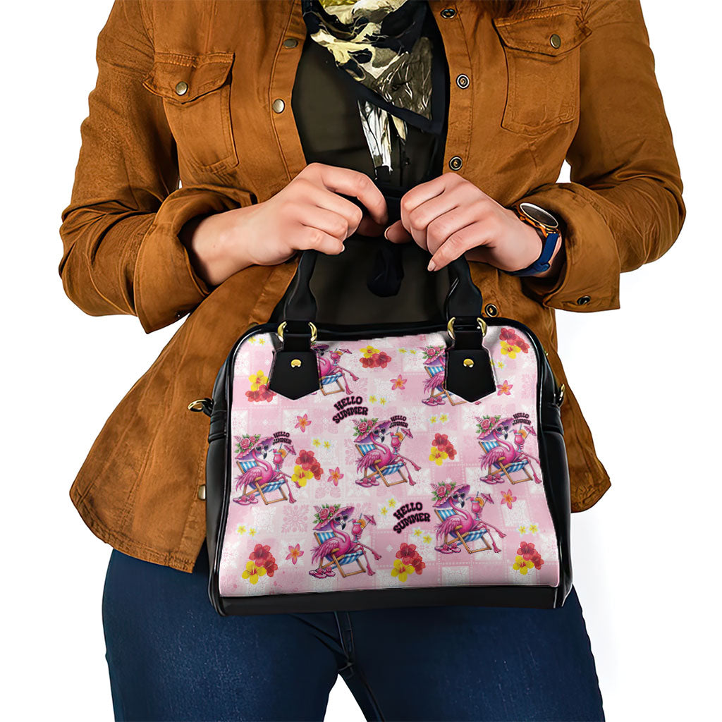 Hawaii Flamingo Hello Summer Shoulder Handbag Hawaiian Quilt Pattern LT9 - Polynesian Pride