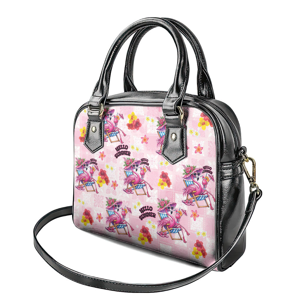Hawaii Flamingo Hello Summer Shoulder Handbag Hawaiian Quilt Pattern LT9 - Polynesian Pride