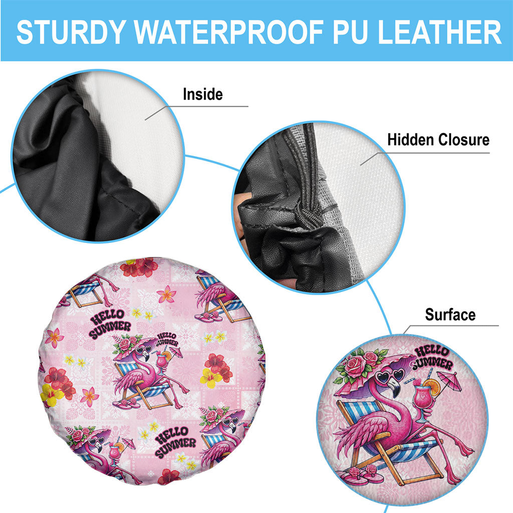Hawaii Flamingo Hello Summer Spare Tire Cover Hawaiian Quilt Pattern