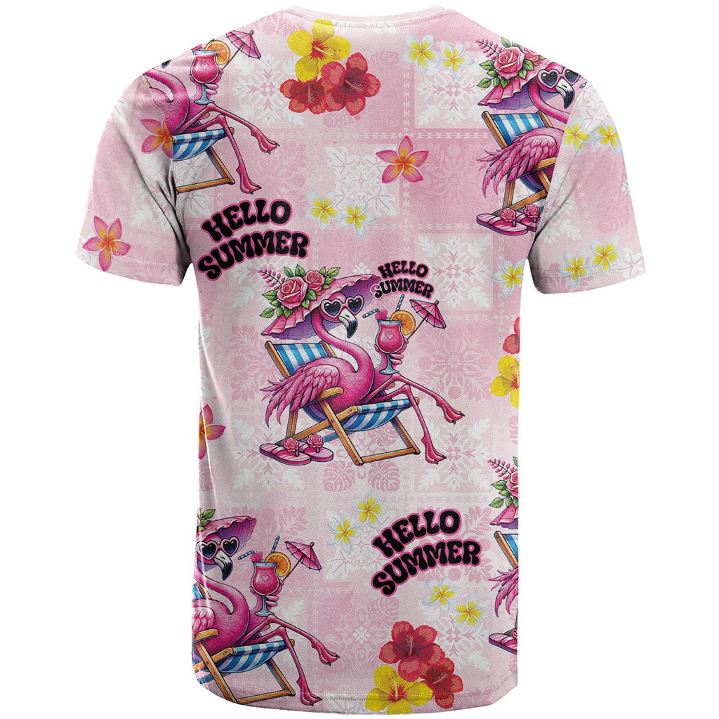 Hawaii Flamingo Hello Summer T Shirt Hawaiian Quilt Pattern