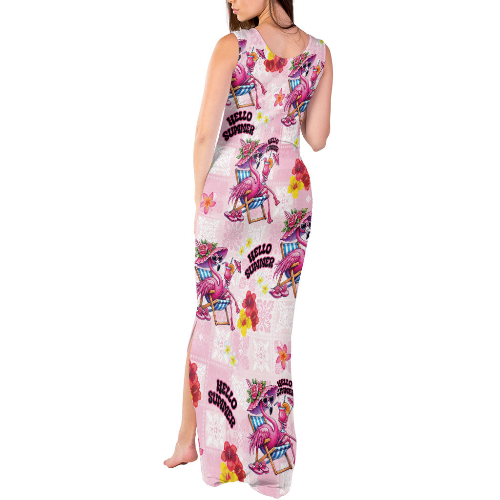 Hawaii Flamingo Hello Summer Tank Maxi Dress Hawaiian Quilt Pattern