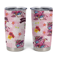 Hawaii Flamingo Hello Summer Tumbler Cup Hawaiian Quilt Pattern LT9 Pink - Polynesian Pride
