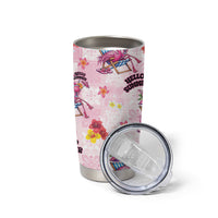 Hawaii Flamingo Hello Summer Tumbler Cup Hawaiian Quilt Pattern LT9 - Polynesian Pride