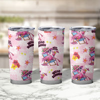Hawaii Flamingo Hello Summer Tumbler Cup Hawaiian Quilt Pattern LT9 - Polynesian Pride