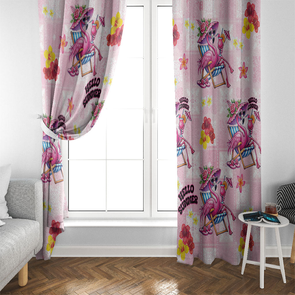 Hawaii Flamingo Hello Summer Window Curtain Hawaiian Quilt Pattern LT9 - Polynesian Pride