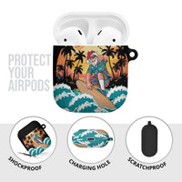 Vintage Santa Claus Surfing Summer AirPods Case Mele Kalikimaka i Iulai! LT9 - Polynesian Pride