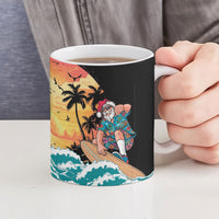 Vintage Santa Claus Surfing Summer Ceramic Mug Mele Kalikimaka i Iulai! LT9 - Polynesian Pride