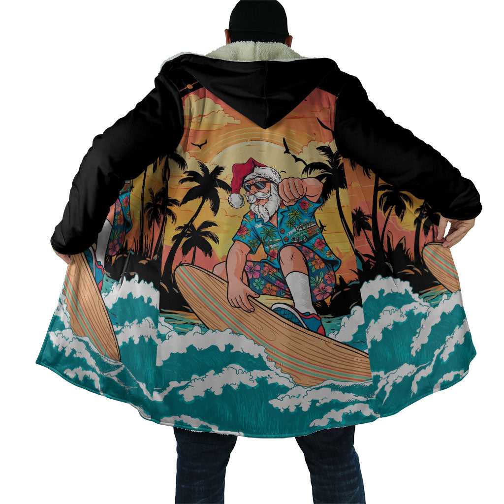 Vintage Santa Claus Surfing Summer Cloak Mele Kalikimaka i Iulai!