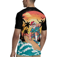 Vintage Santa Claus Surfing Summer Rugby Jersey Mele Kalikimaka i Iulai! LT9 - Polynesian Pride