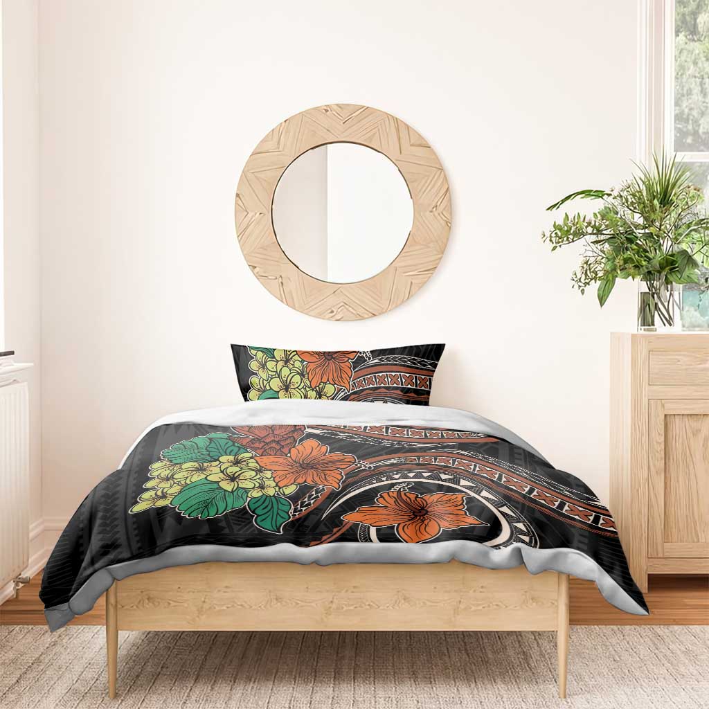 Vintage Hibiscus Pacific Floral Bedding Set