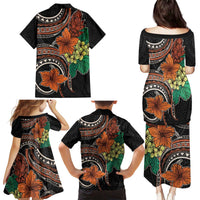 Vintage Hibiscus Pacific Floral Family Matching Puletasi and Hawaiian Shirt LT9 - Polynesian Pride