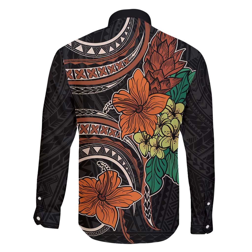 Vintage Hibiscus Pacific Floral Family Matching Short Sleeve Bodycon Dress and Hawaiian Shirt LT9 - Polynesian Pride