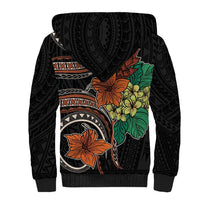 Vintage Hibiscus Pacific Floral Sherpa Hoodie LT9 - Polynesian Pride
