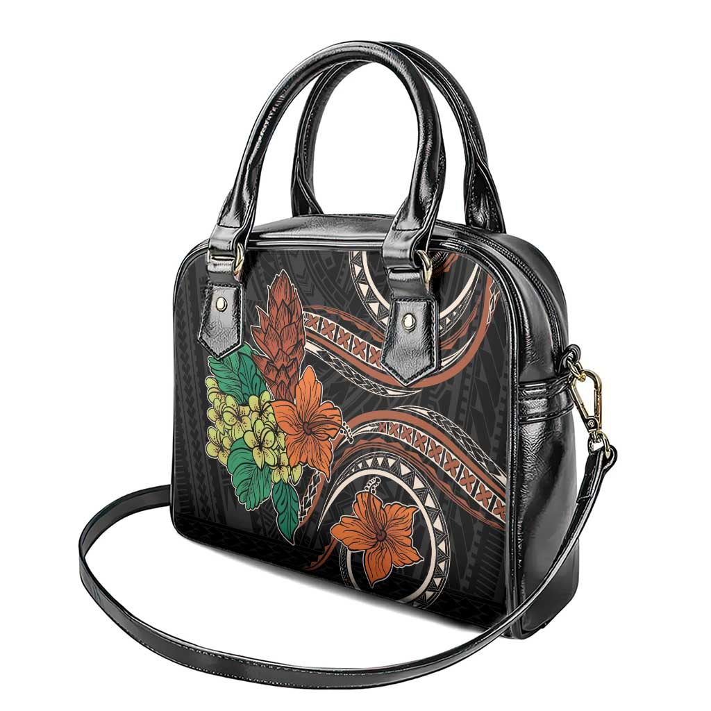Vintage Hibiscus Pacific Floral Shoulder Handbag