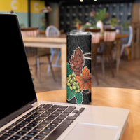 Vintage Hibiscus Pacific Floral Skinny Tumbler