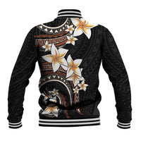 Vintage Plumeria Pacific Floral Baseball Jacket