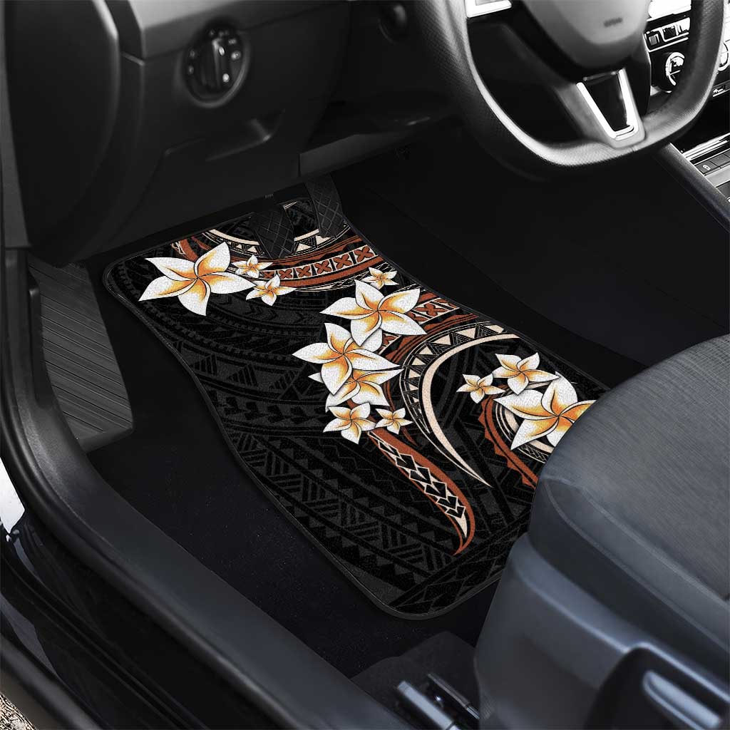 Vintage Plumeria Pacific Floral Car Mats