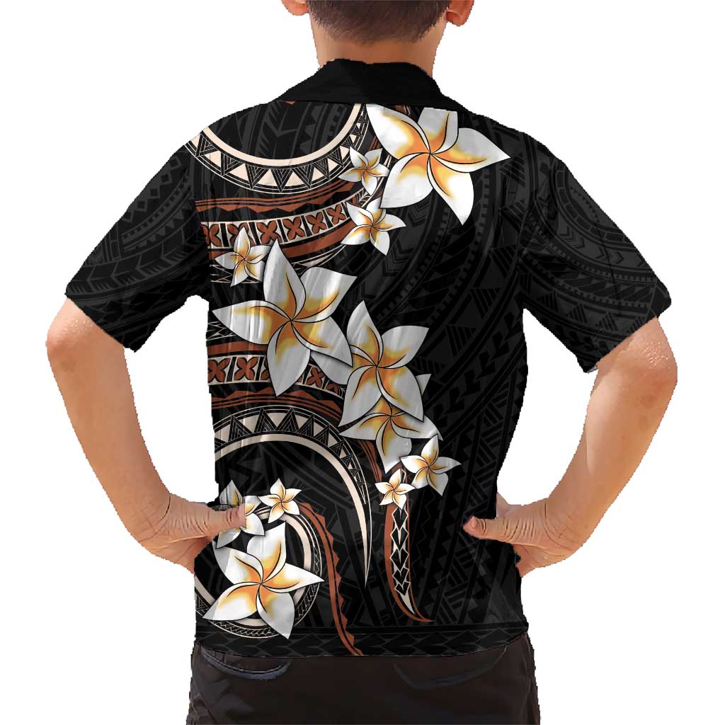 Vintage Plumeria Pacific Floral Kid Hawaiian Shirt LT9 - Polynesian Pride