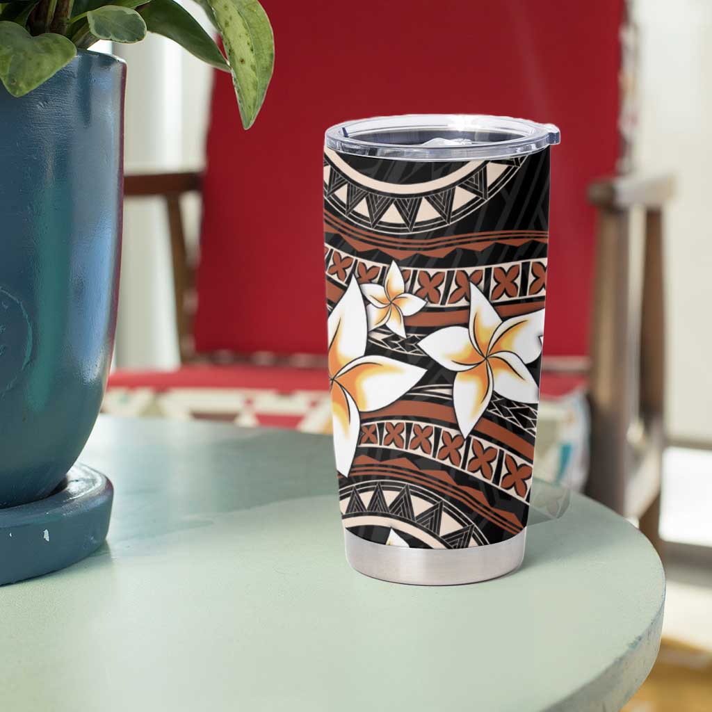 Vintage Plumeria Pacific Floral Tumbler Cup LT9 - Polynesian Pride