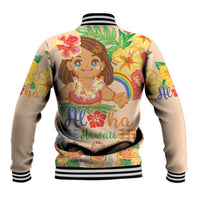 Kawaii Hula Girls Baseball Jacket Aloha Hibiscus Flowers
