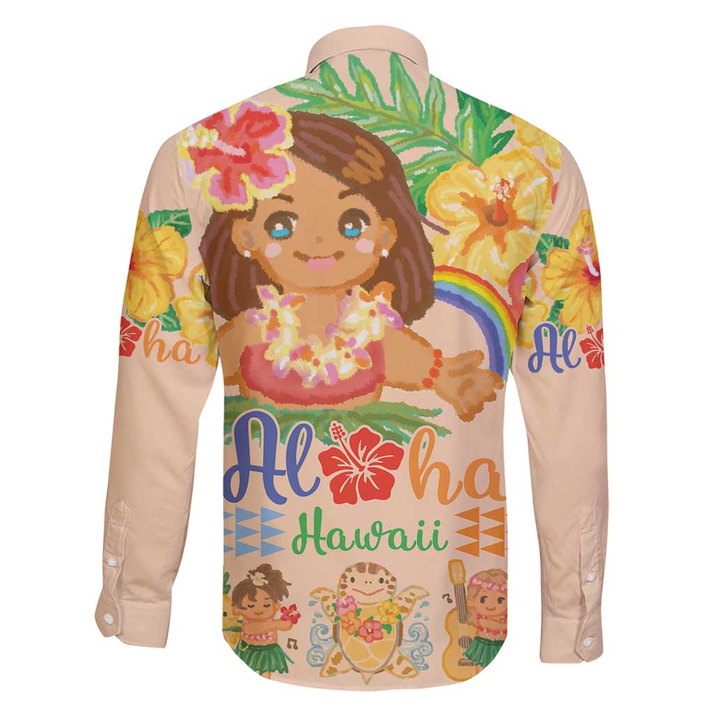 Kawaii Hula Girls Family Matching Mermaid Dress and Hawaiian Shirt Aloha Hibiscus Flowers LT9 - Polynesian Pride
