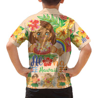 Kawaii Hula Girls Family Matching Puletasi and Hawaiian Shirt Aloha Hibiscus Flowers LT9 - Polynesian Pride