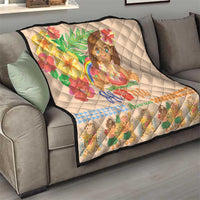 Kawaii Hula Girls Quilt Aloha Hibiscus Flowers LT9 - Polynesian Pride