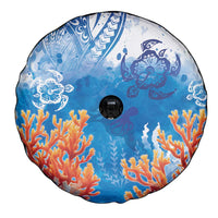 Hibiscus Turtle Tattoo Coral Reef Spare Tire Cover with Polynesian Tribal LT9 - Polynesian Pride