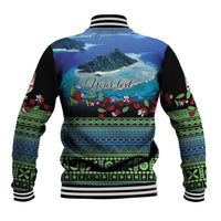 Personalised Fiji Viti Levu Baseball Jacket Tagimoucia and Tapa Tribal Pattern