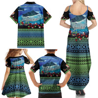 Personalised Fiji Viti Levu Family Matching Summer Maxi Dress and Hawaiian Shirt Tagimoucia and Tapa Tribal Pattern LT9 - Polynesian Pride