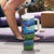 Personalised Fiji Viti Levu Tumbler With Handle Tagimoucia and Tapa Tribal Pattern