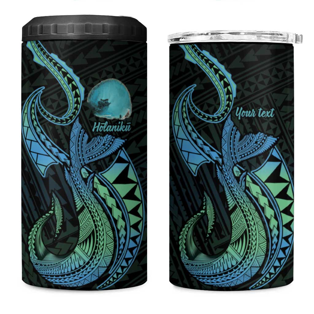 Personalised Hawaii Kure Atoll 4 in 1 Can Cooler Tumbler Holaniku Coral Reef with Polynesian Tribal LT9 One Size: 16 oz Blue - Polynesian Pride