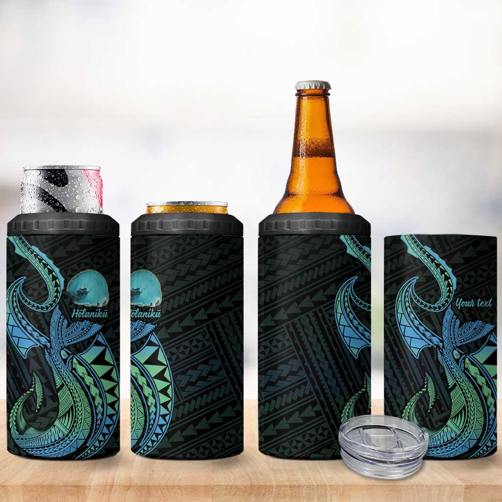 Personalised Hawaii Kure Atoll 4 in 1 Can Cooler Tumbler Holaniku Coral Reef with Polynesian Tribal LT9 - Polynesian Pride